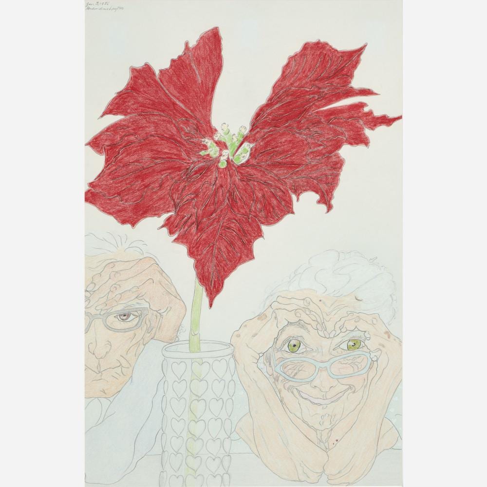 Elizabeth Layton comparable auction result: elizabeth layton drawing 1986