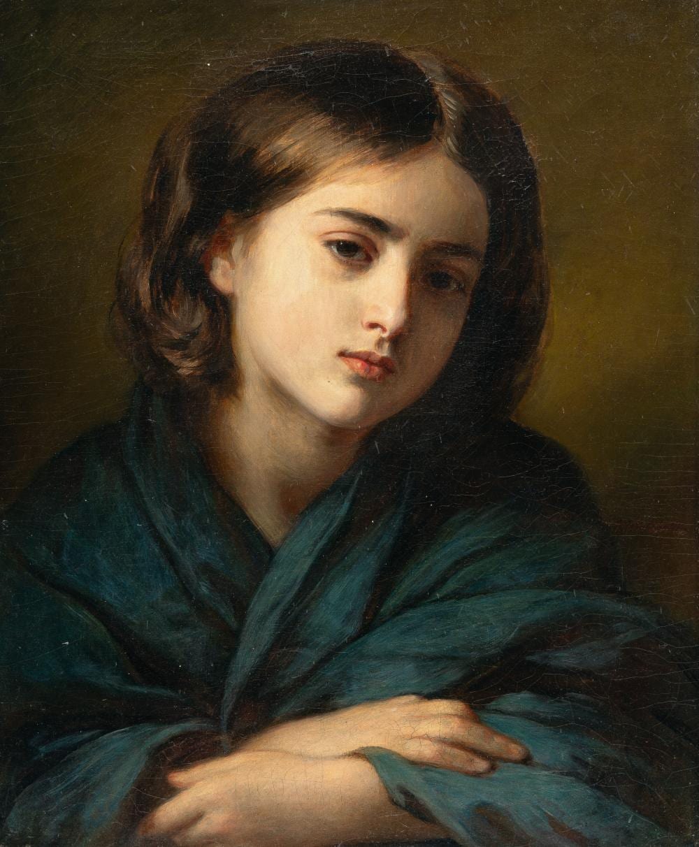 Hermann Winterhalter comparable auction result: hermann winterhalter 1808 st blasien karlsruhe 1891 m dchenportr t portrait of a girl