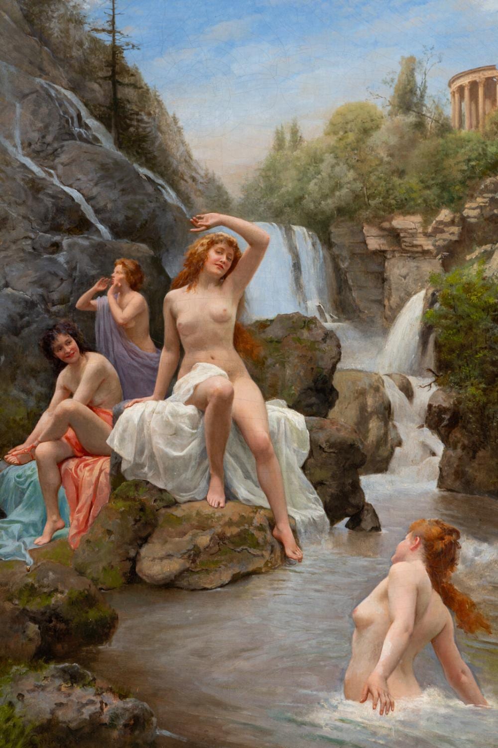 Oreste Cortazzo comparable auction result: oreste cortazzo italian 1836 1910 bathing nymphs