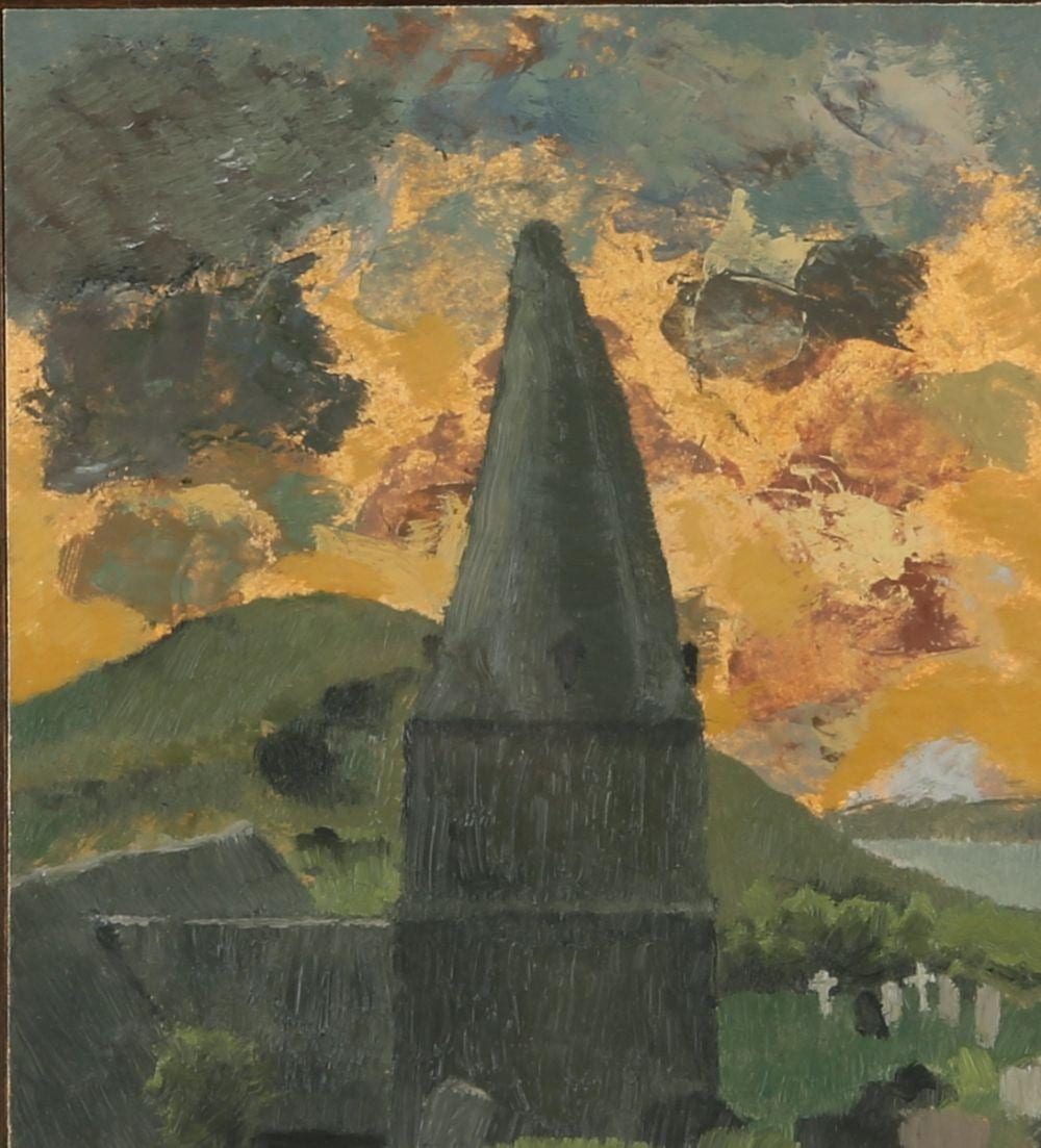David Inshaw comparable auction result: david inshaw british b 1943 st enodoc church c