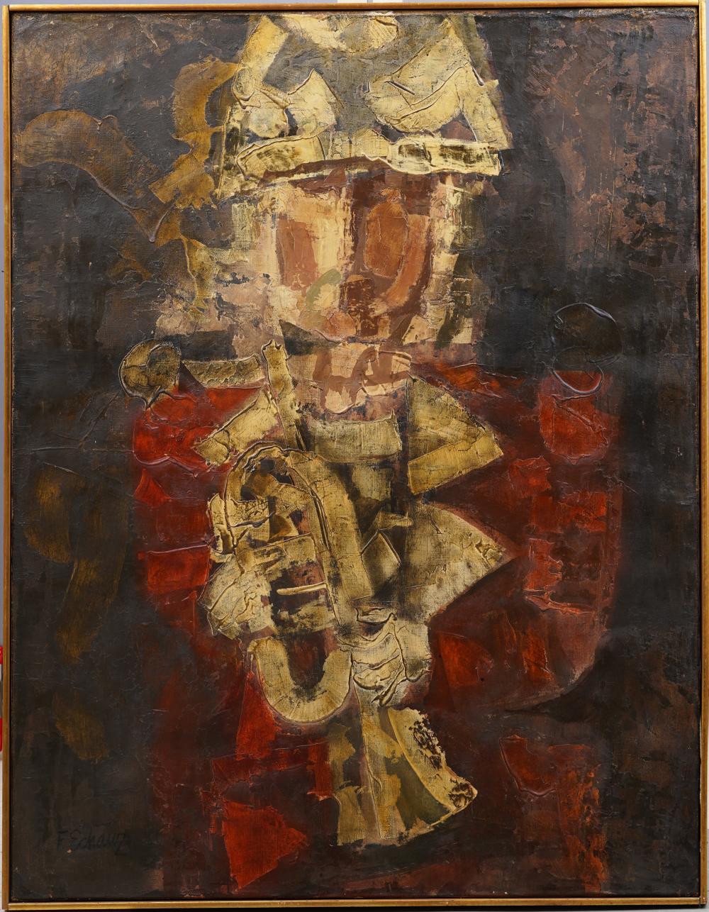 Francisco Echauz comparable auction result: francisco echauz 1927 2011 important large exhibited spanish modernist abstract musician painting