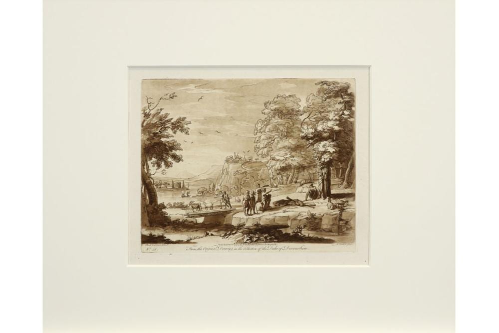 Claude (1632) Lefebvre comparable auction result: richard earlom etching after a painting by claude
