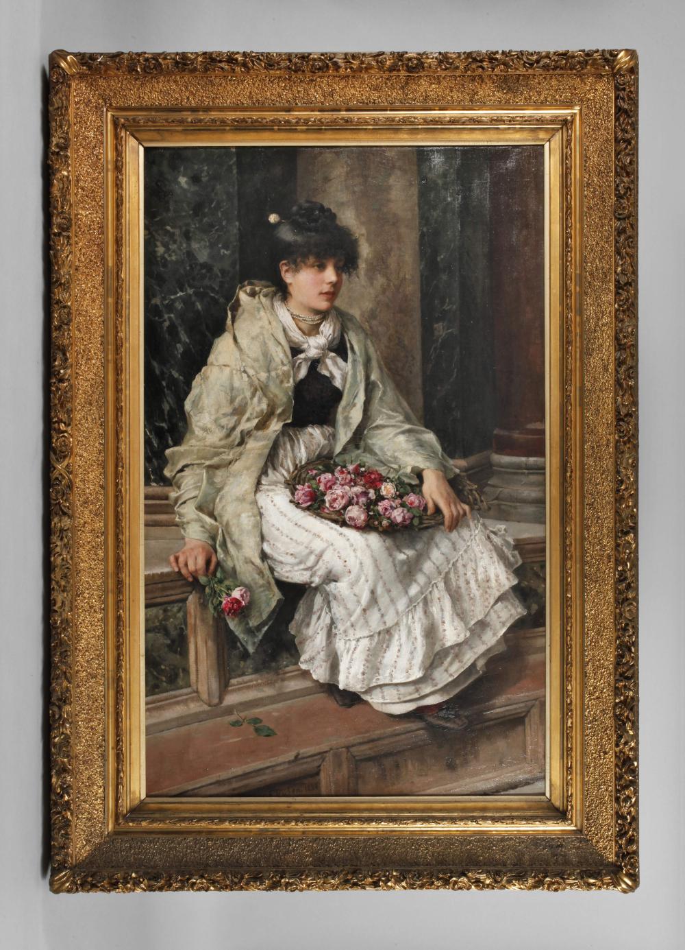 franz ruben venezianische blumenverk uferin · Auktionshaus Mehlis GmbH · 2024-05-25 Franz Leo Ruben comparable auction result: franz ruben venezianische blumenverk uferin