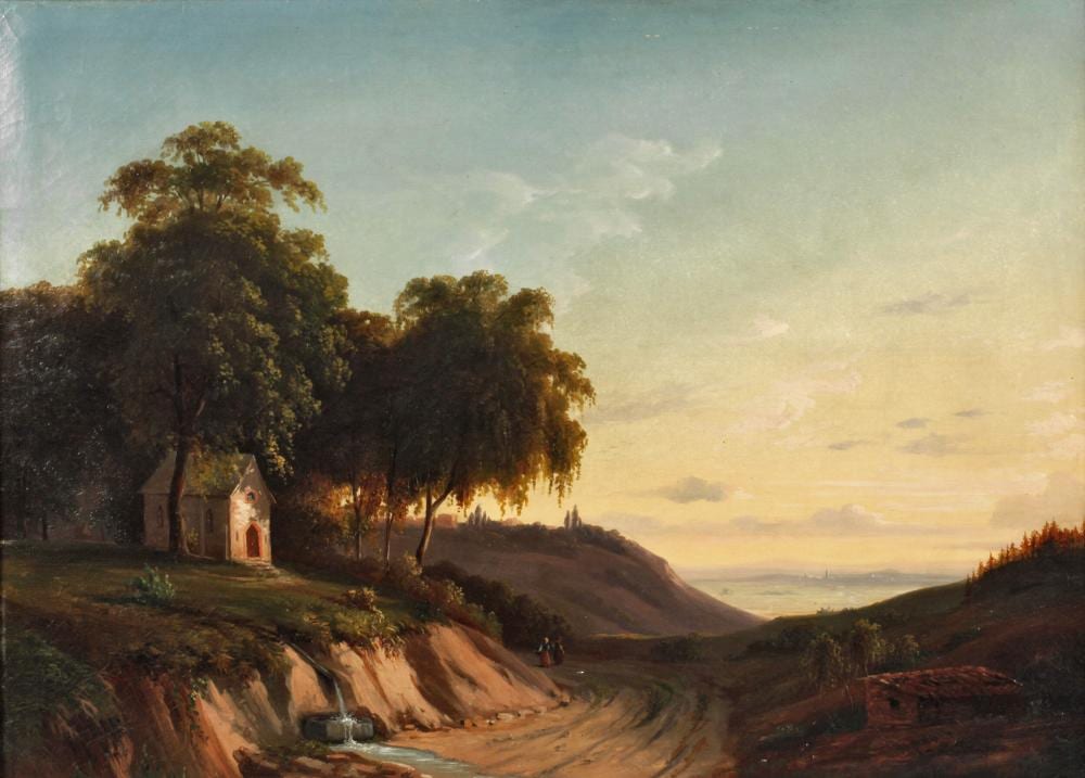 Walther Wünnenberg comparable auction result: walther w nnenberg sp tromantische landschaft