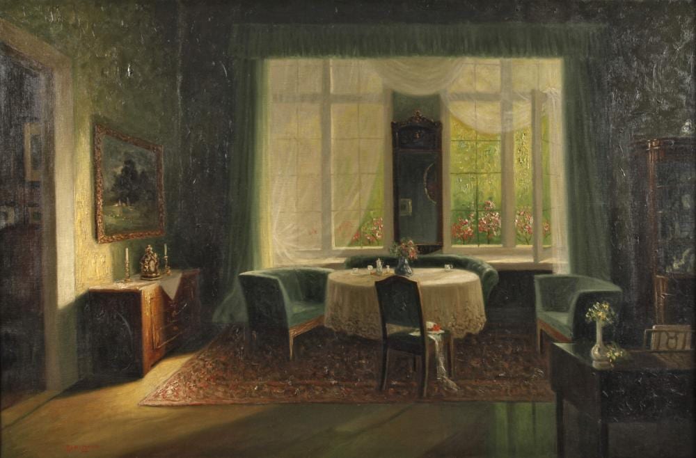 Paul Gehrmann comparable auction result: paul gehrmann lichtes saloninterieur