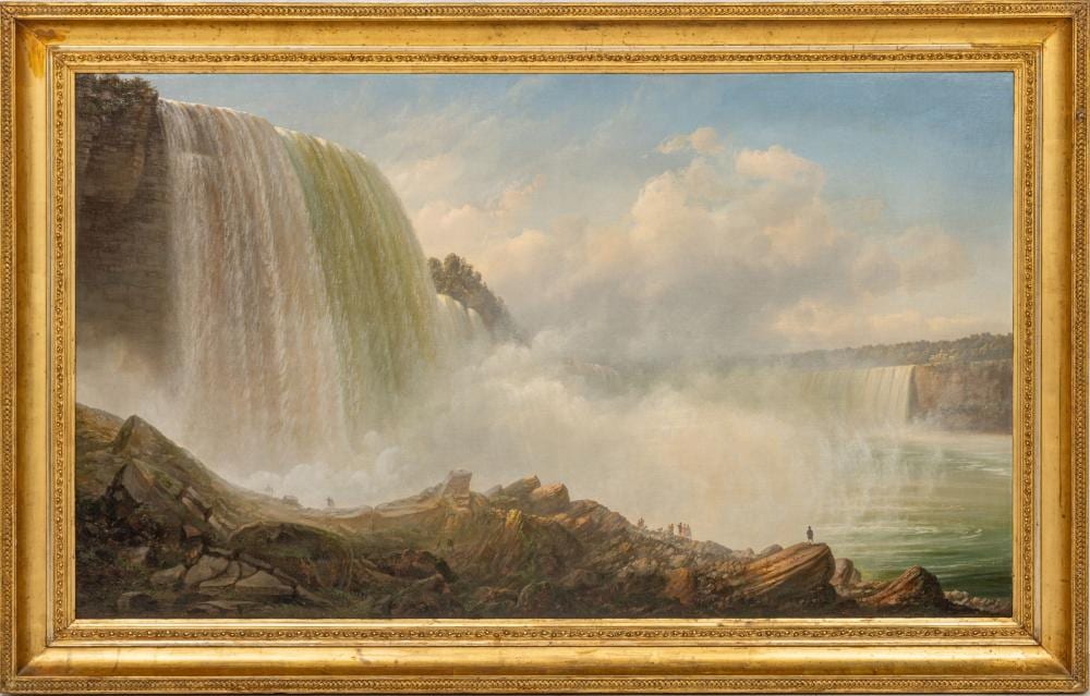 Ferdinand Richardt comparable auction result: ferdinand richardt american 1819 1895 oil on canvas ca 1865 view of niagara falls h 36 5 w 62 25