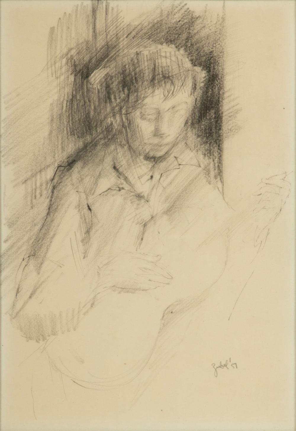zubel kachadoorian armenian american 1924 2002 pencil drawing on paper ca 1951 portrait of a muscian h 12 75 w 8 75 · DuMouchelles · 2024-05-17 Zubel Kachadoorian comparable auction result: zubel kachadoorian armenian american 1924 2002 pencil drawing on paper ca 1951 portrait of a muscian h 12 75 w 8 75
