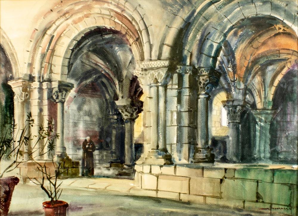 Stephen Juharos comparable auction result: stephen juharos az hungary 1913 2010 watercolor painting