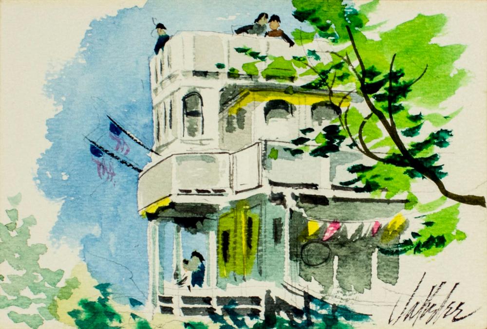 Jake Lee comparable auction result: jake lee ca 1915 1991 watercolor painting