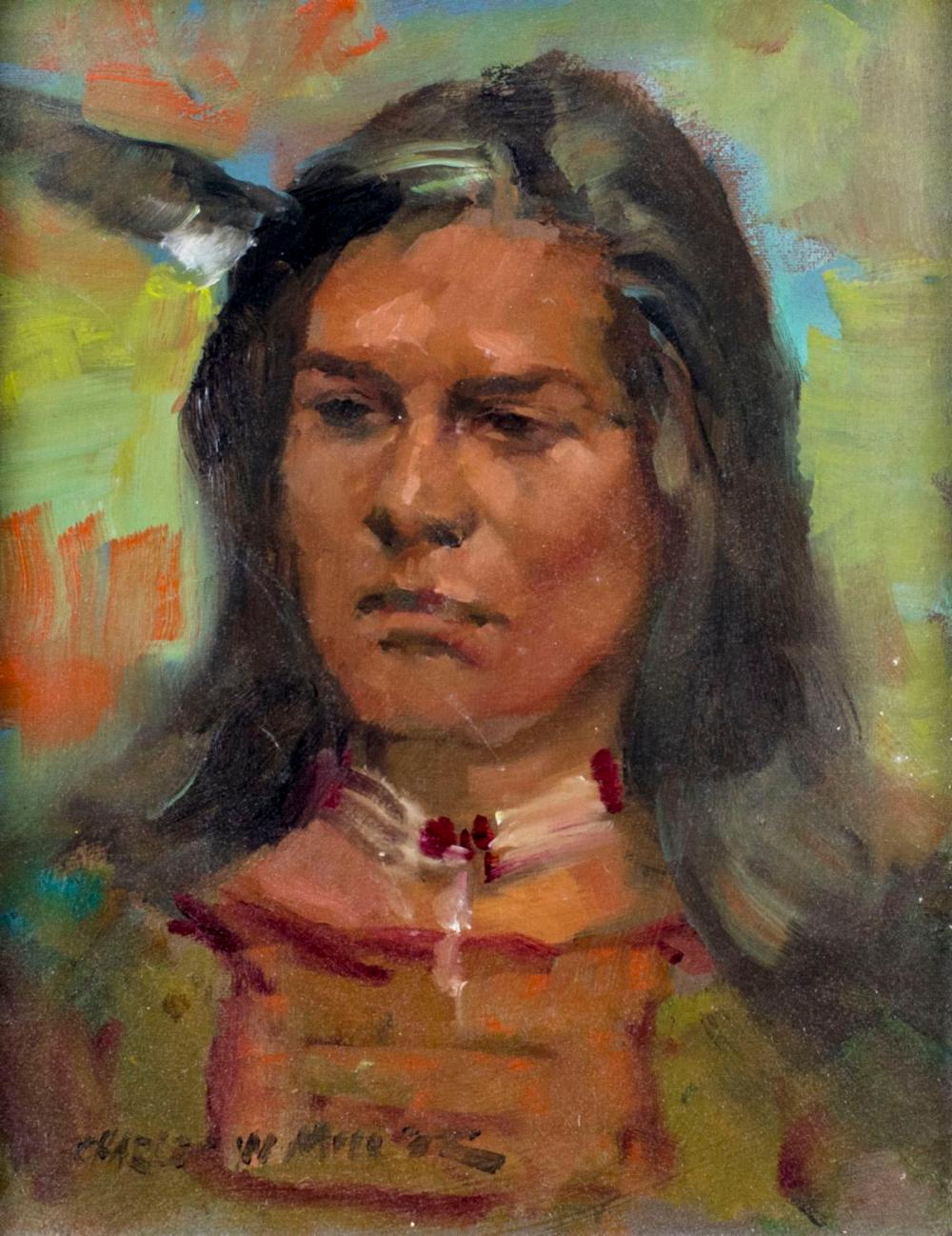 Charles Müller comparable auction result: charles miller il wy 1922 1995 oil painting