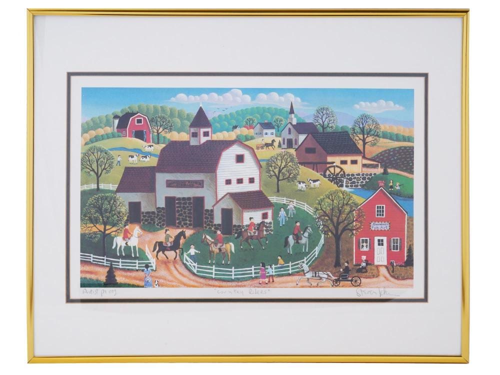 Steven Klein comparable auction result: american countryside lithograph by steven klein