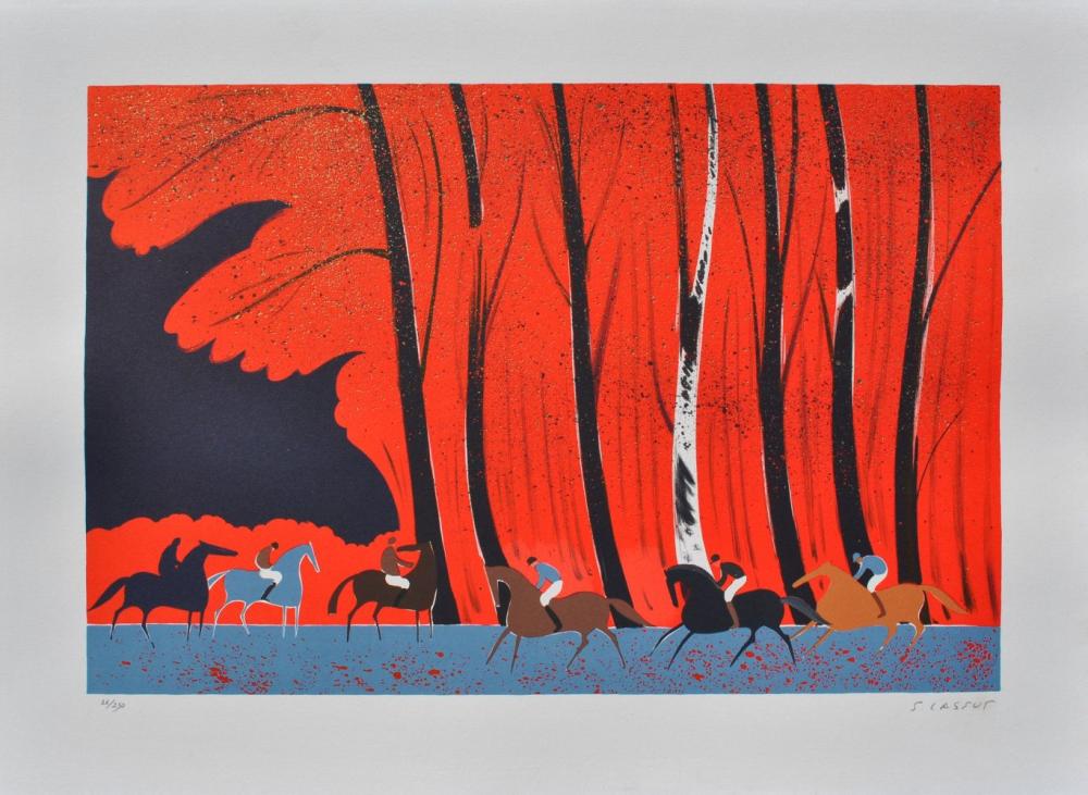 Serge Lassus comparable auction result: serge lassus cavaliers et for t sanguine