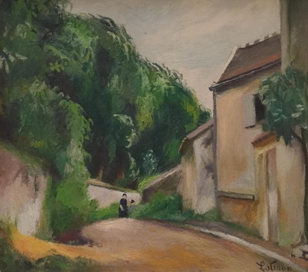 Robert Lotiron comparable auction result: robert lotiron french 1886 1966 village street scene oil on canvas signed l r 14 3 4 x 16 1 4 in 37 5 x 41 3 cm frame 19 3 4 x 21 1 4 in 50 2 x 54 cm