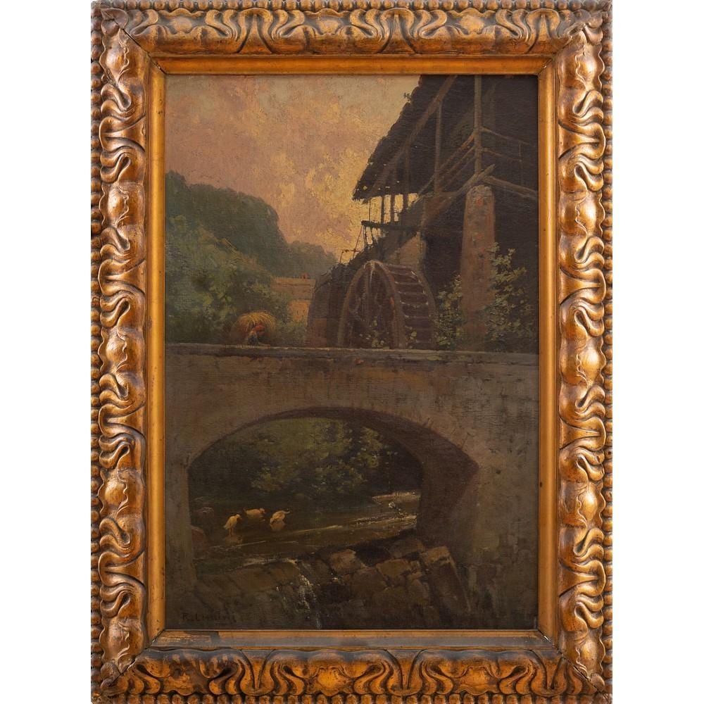 Rocco Lentini comparable auction result: rocco lentini paesaggio olio su tela applicata su tavola