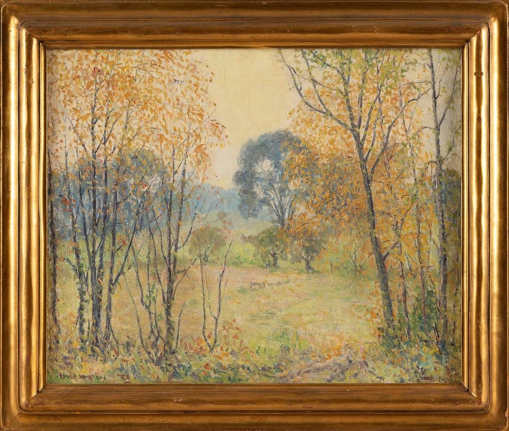emile walters new york pennsylvania canada 1893 1977 landscape oil on canvas 16 x 18 sight framed 20 x 25 · Eldred's · 2024-05-24 Emile Walters comparable auction result: emile walters new york pennsylvania canada 1893 1977 landscape oil on canvas 16 x 18 sight framed 20 x 25