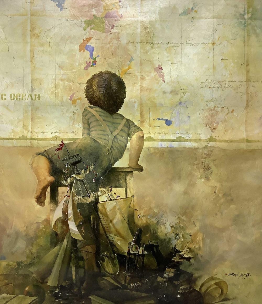 Michael Gorban comparable auction result: michael gorban signed numbered exploring giclee on canvas