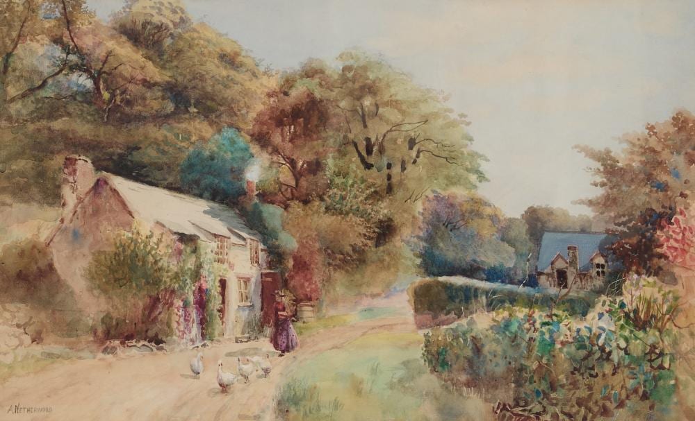 arthur netherwood 1864 1930 country lane in summer · Elstob Auctioneers · 2024-05-08 Arthur Netherwood comparable auction result: arthur netherwood 1864 1930 country lane in summer