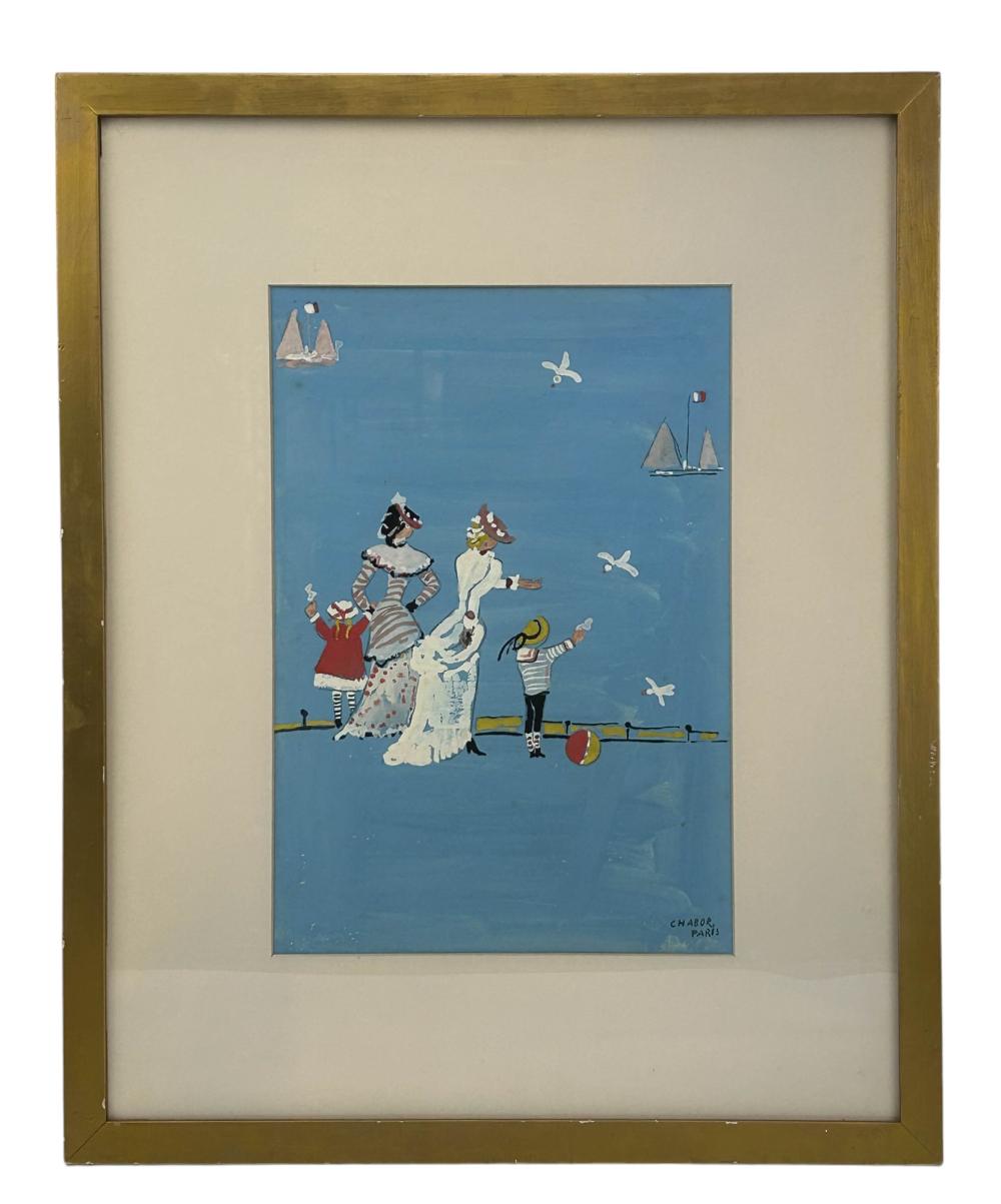 Moura Chabor comparable auction result: moura chabor 1905 1995 french oceanside painting
