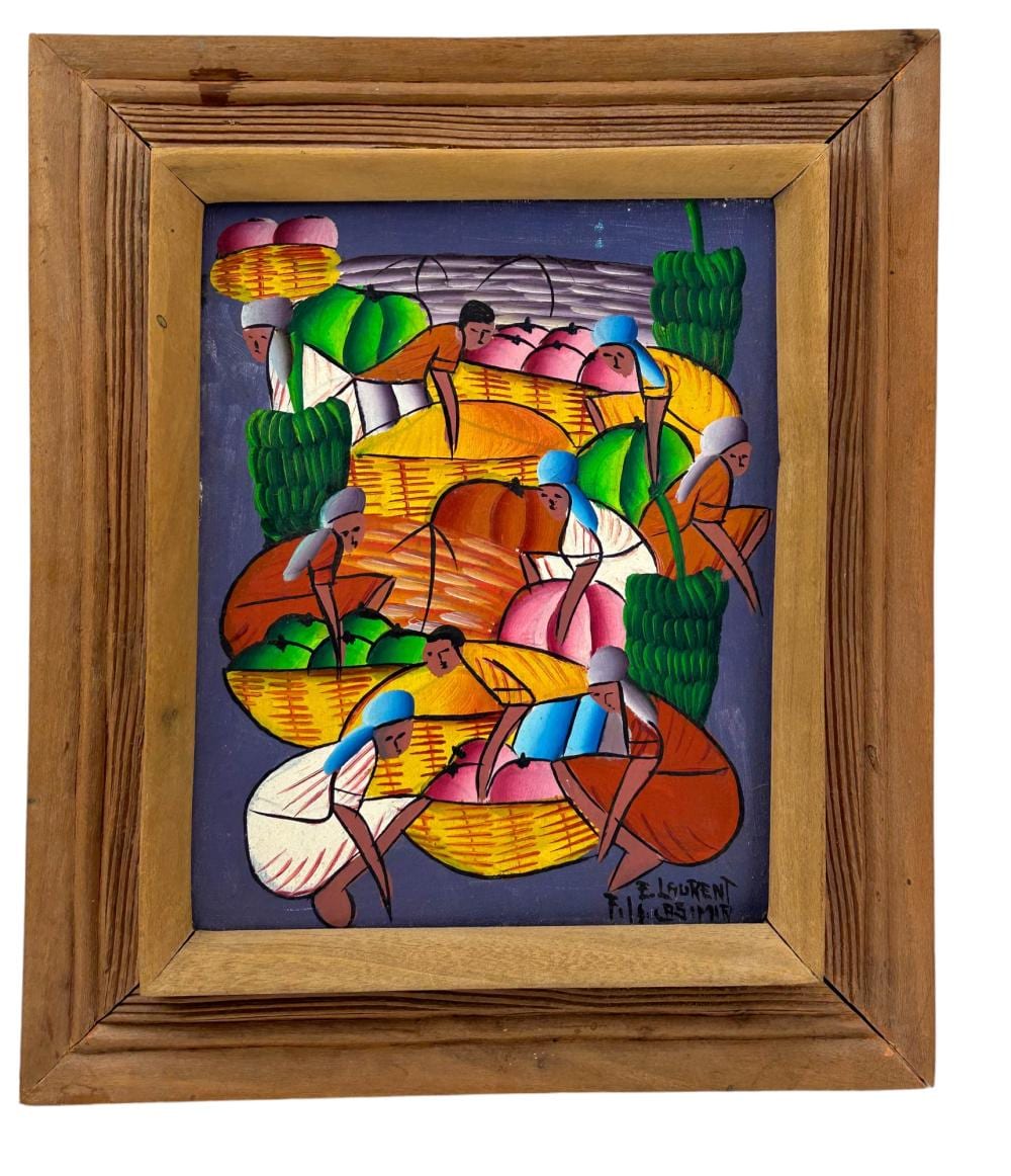 Laurent Casimir comparable auction result: casimir laurent 1928 1990 haitian art oil painting