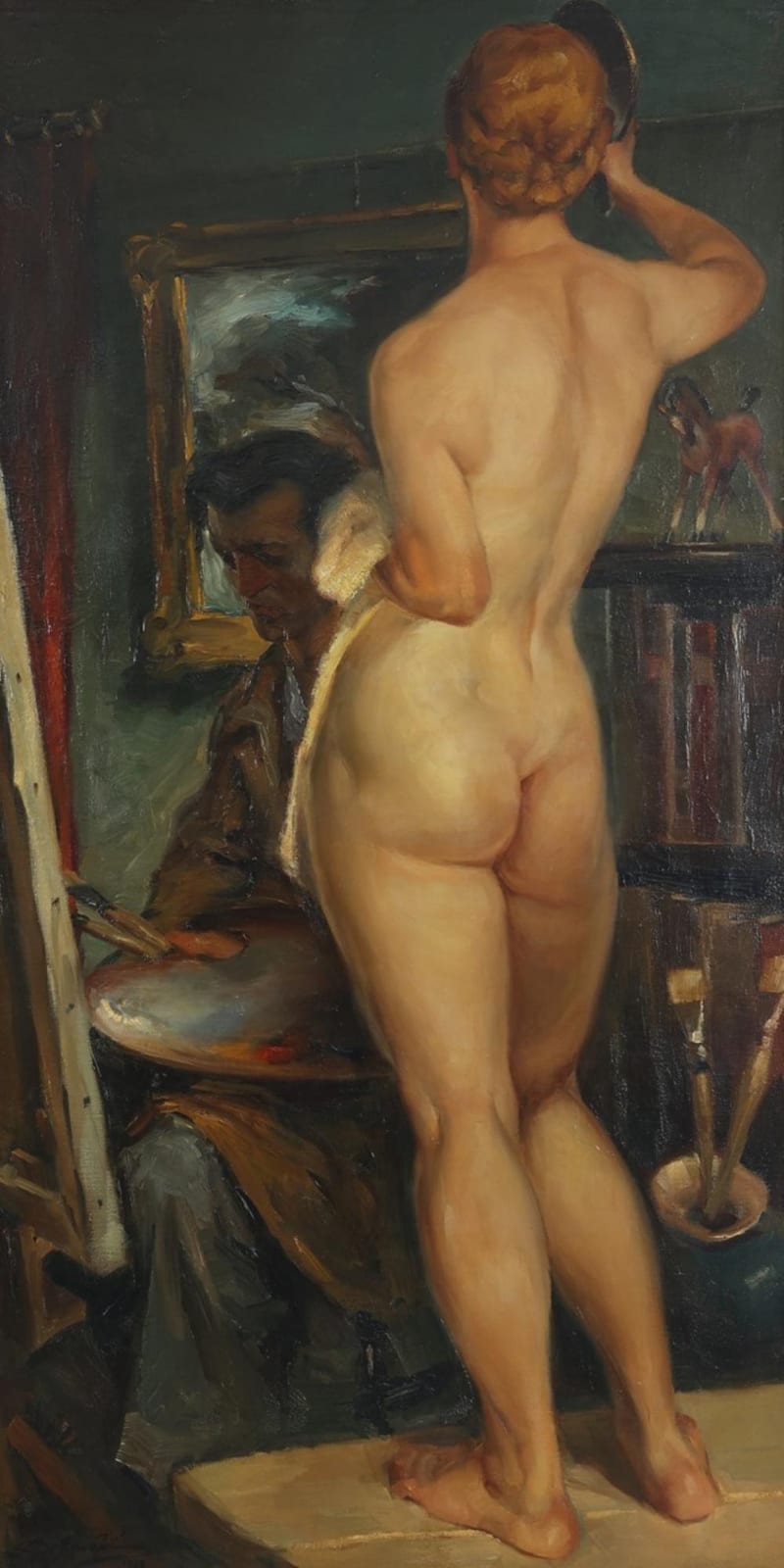 Alexandros Alexandrakis comparable auction result: alexandros alexandrakis 1913 1968 the artist with a model