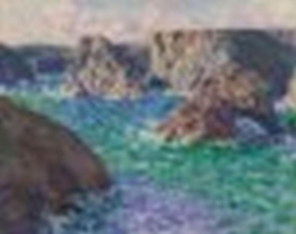 Claude Monet (1840-1926) La Roche Guibel, Port-Domois oil on canvas 26 Â¼ x comparable sale