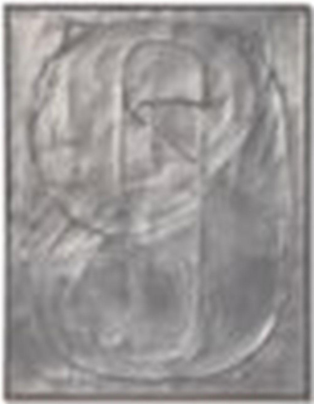 Jasper Johns (B. 1930) 0 through 9 Sculp-metal and collage on canvas with S comparable sale