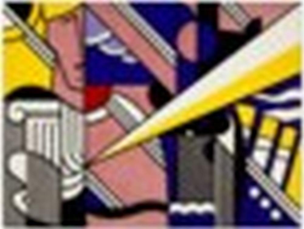 Roy Lichtenstein (1923-1997) Modern Painting with Ionic Column acrylic, oil comparable sale