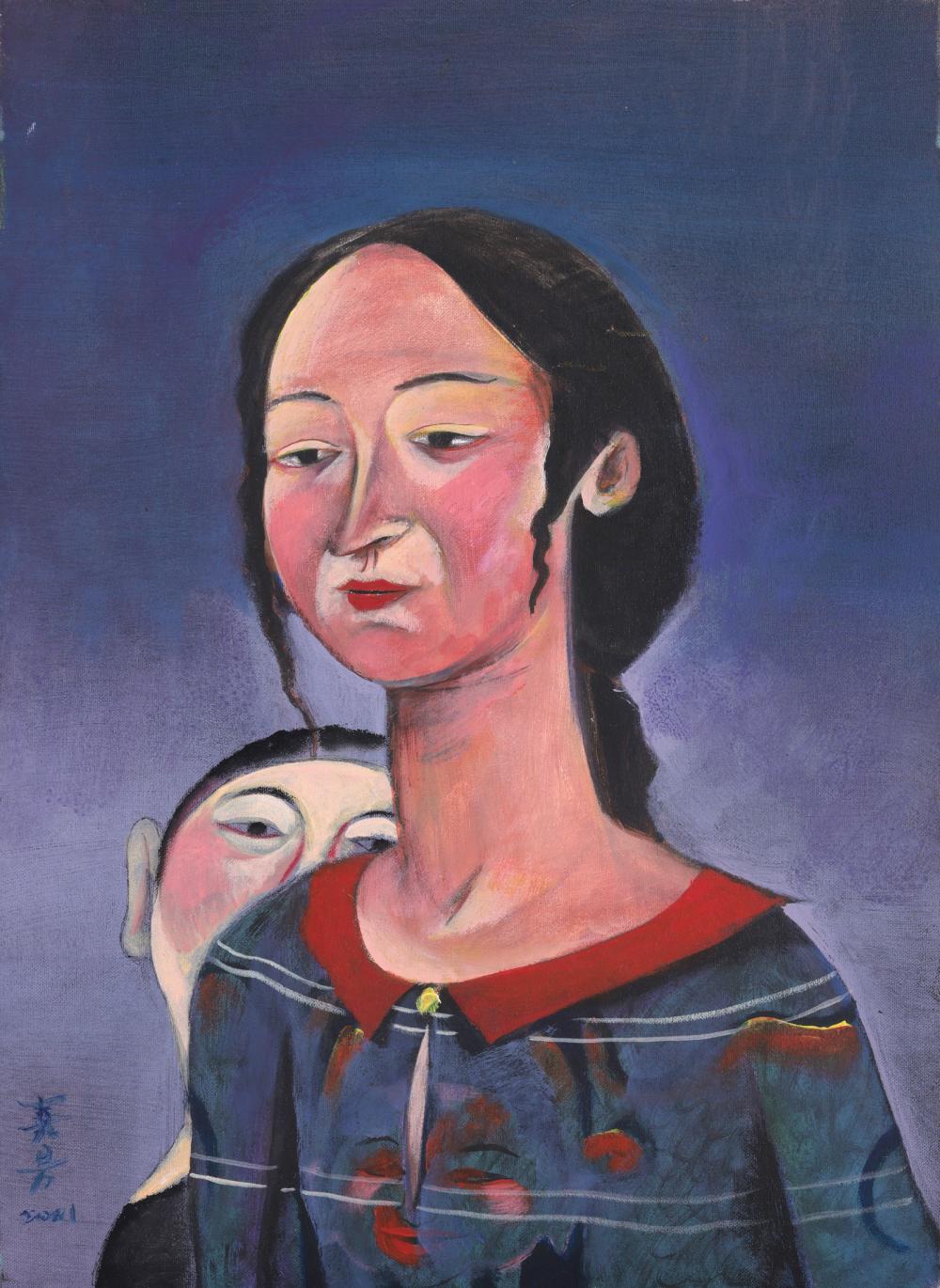 Anthonie Chong comparable auction result: anthonie chong b 1971 e monk portrait series chinese lady 2000