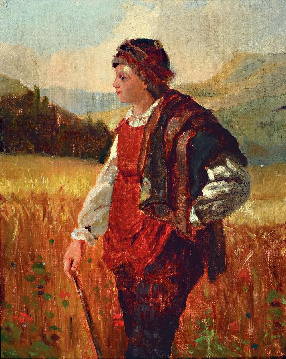 Friedrich Ferdinand Koch comparable auction result: friedrich ferdinand koch 1863 1923 landau young hiker