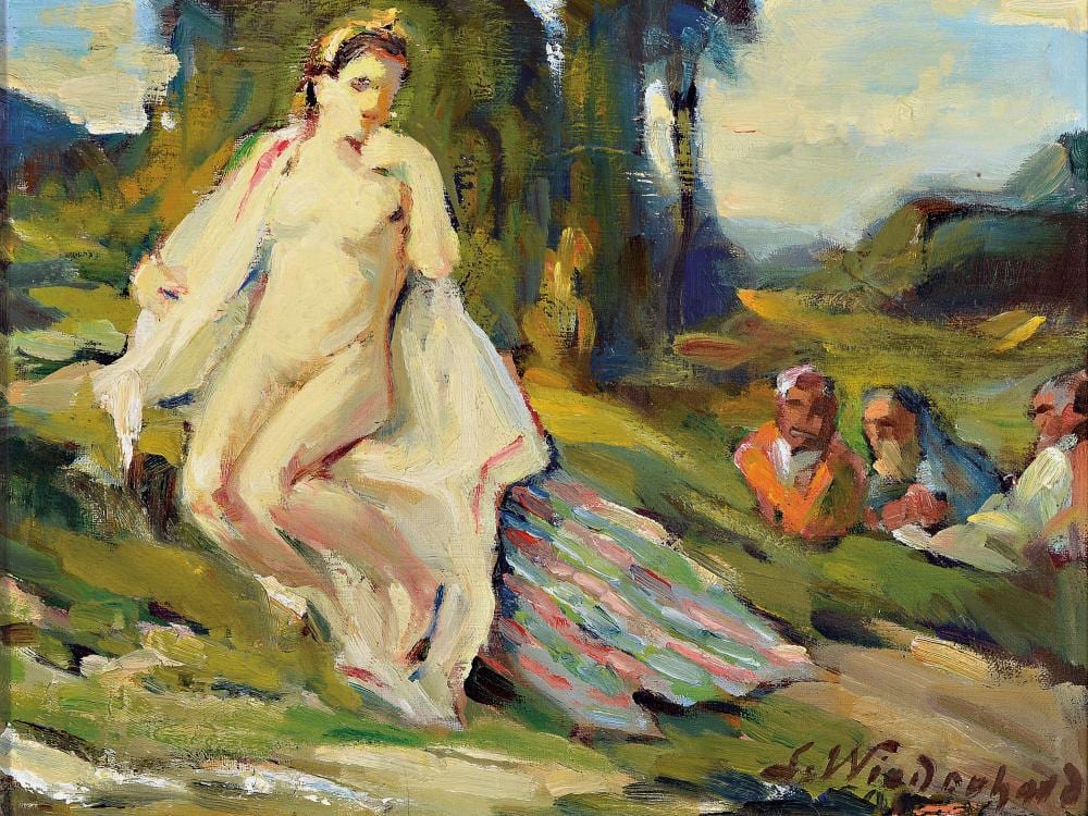 Carl Wiederhold comparable auction result: carl wiederhold 1863 hanover 1961 b ckeburg bathsheba