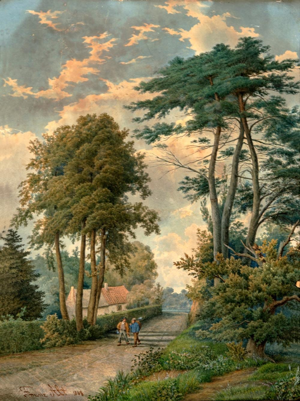 Franz (1821) Alt comparable auction result: franz alt 1821 1914 forest walk 1868