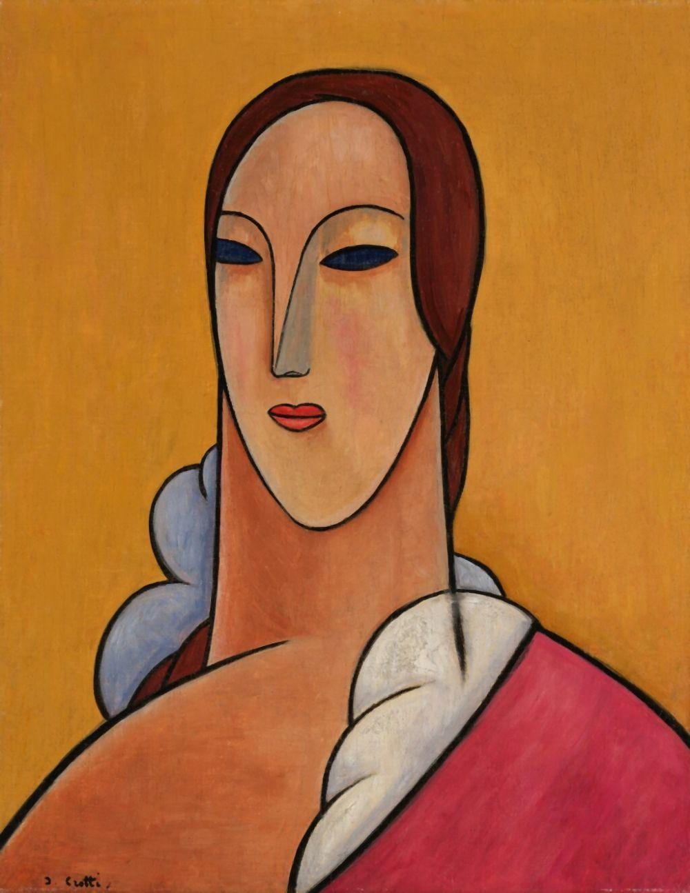 Jean (1878) Crotti comparable auction result: buste de femme