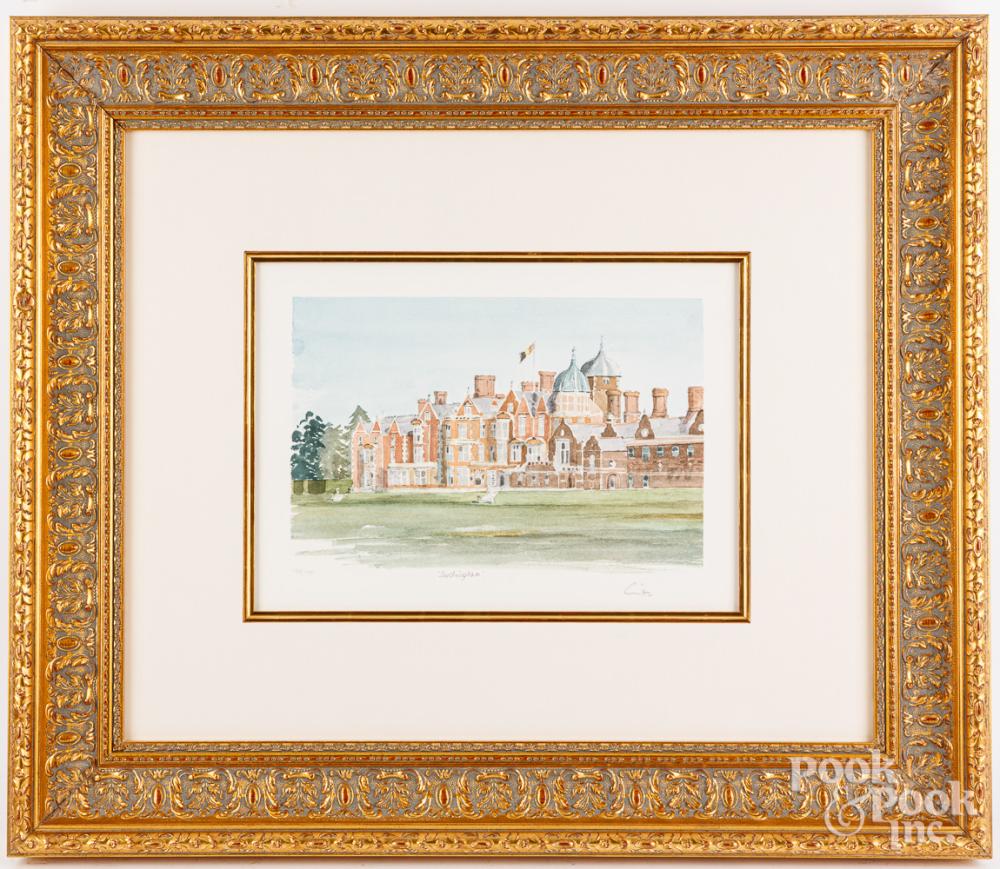 HRH Charles Philip Arthur George Windsor comparable auction result: hm king charles iii lithograph of sandringham