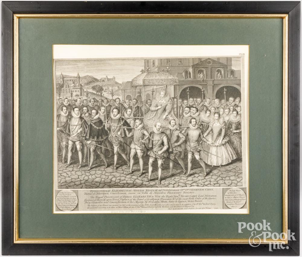 george vertue english 1684 1756 engraving · Pook & Pook Inc. · 2024-05-20 George Vertue comparable auction result: george vertue english 1684 1756 engraving
