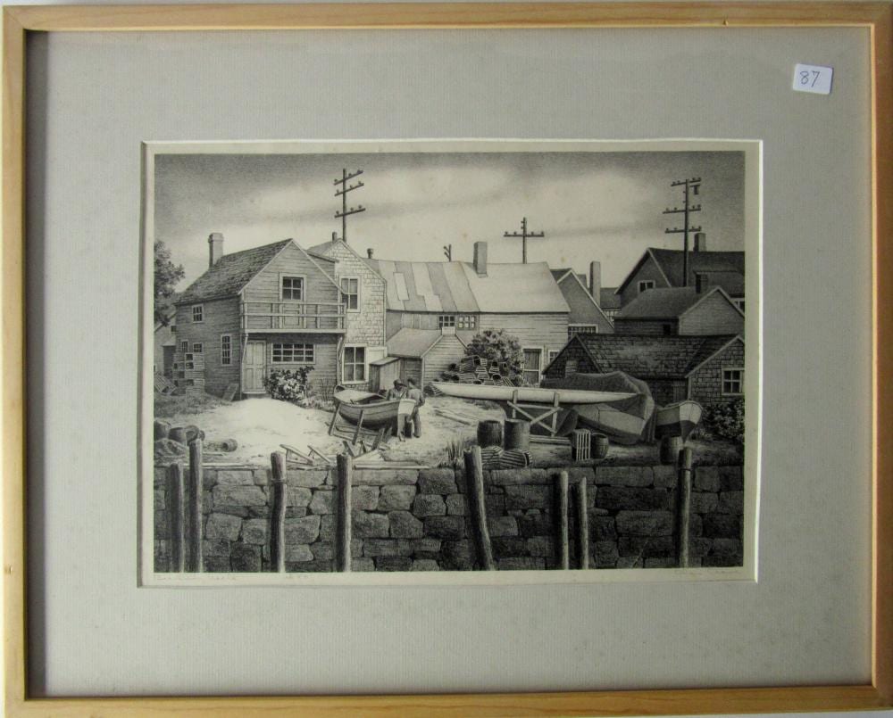 Alan Crane comparable auction result: alan crane 1901 1969 lithograph bearskin neck