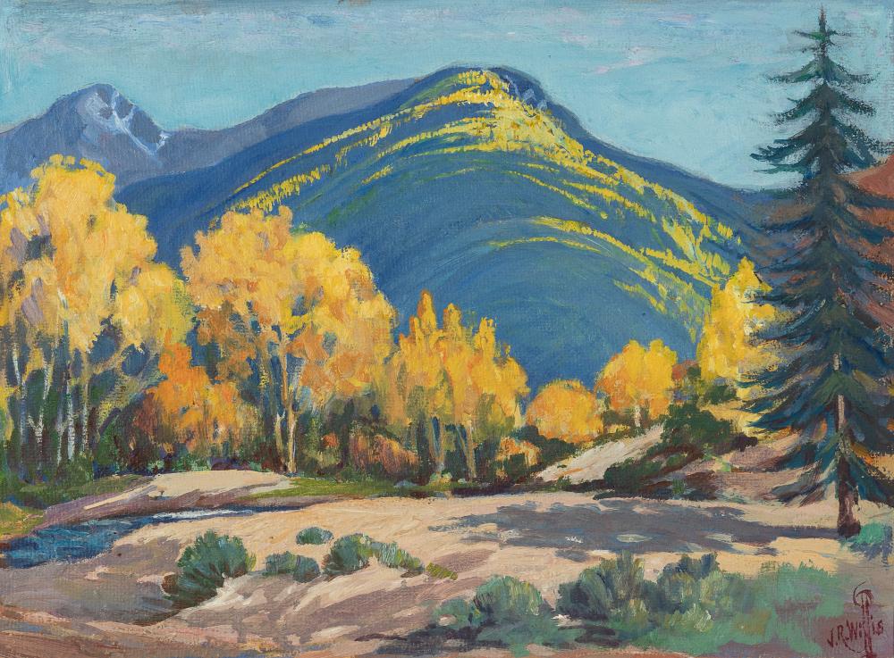 Joseph Roy Willis comparable auction result: joseph roy willis flag mountain in the red river country near taos n m
