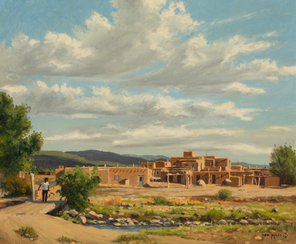 Don Miles comparable auction result: don miles taos afternoon 1980
