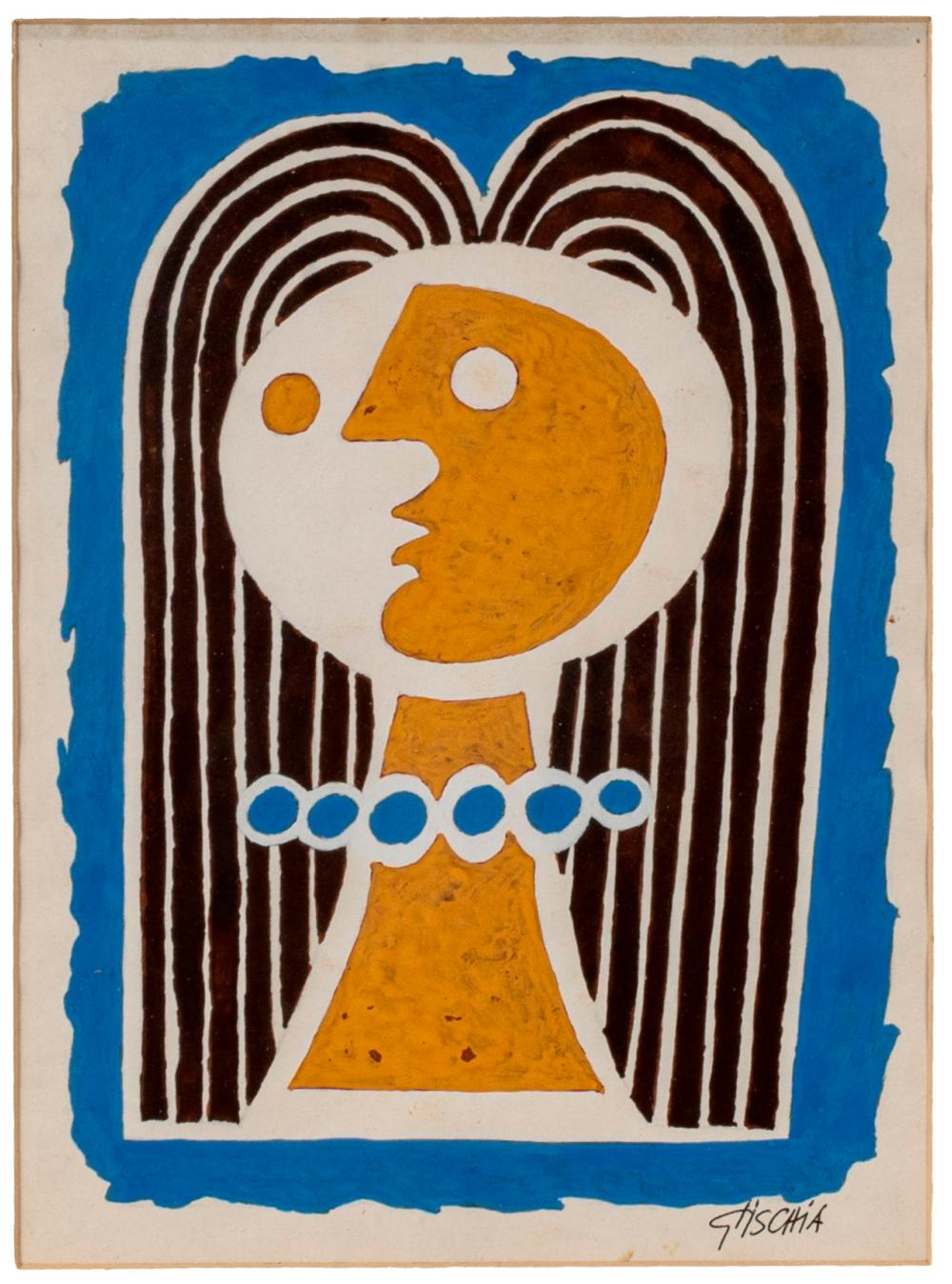 l on gischia le collier bleu · Art-Rite · 2024-05-17 Léon Gischia comparable auction result: l on gischia le collier bleu