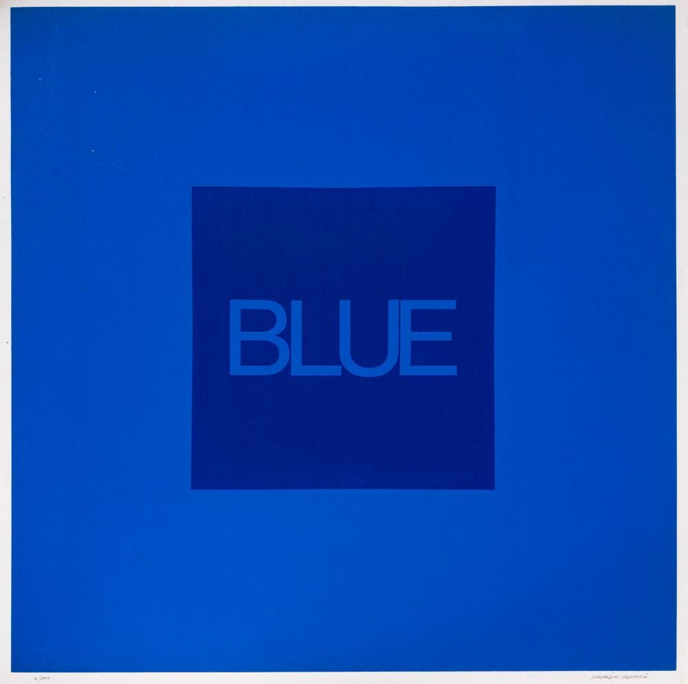 Maurizio Nannucci comparable auction result: maurizio nannucci blue