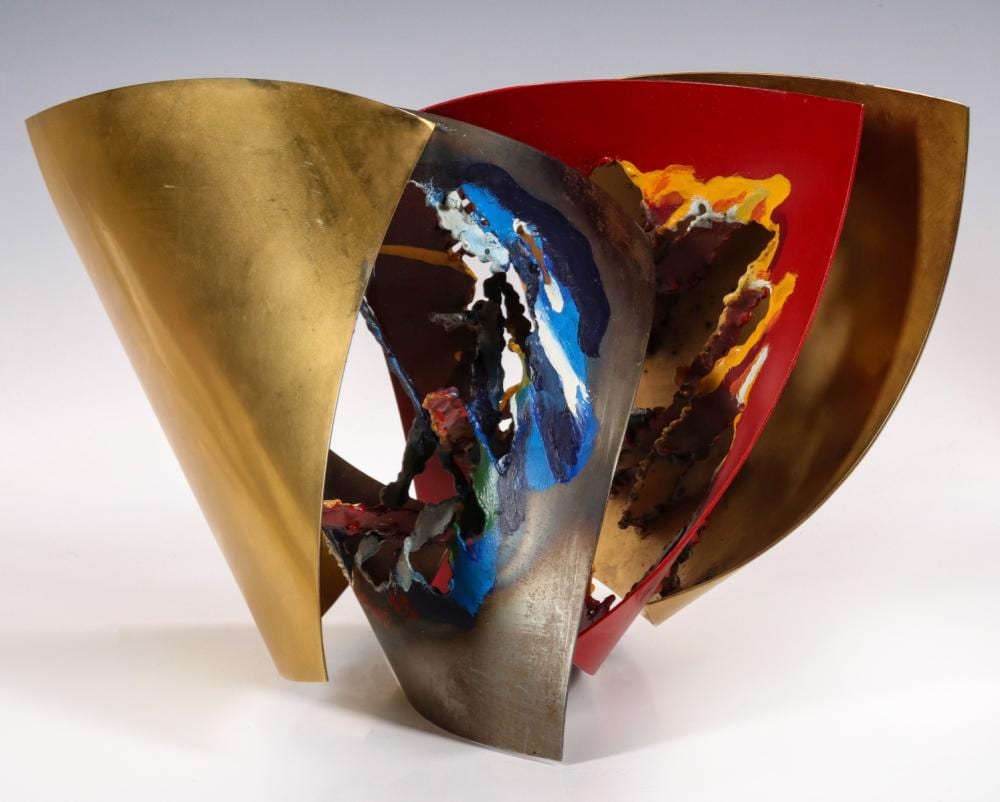 Roberto Lauro comparable auction result: roberto lauro b 1932 contemporary brass sculpture