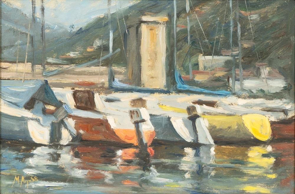 Michael Arp comparable auction result: michael arp eutin 1955 gr dersby 2013 sailboats in the harbour