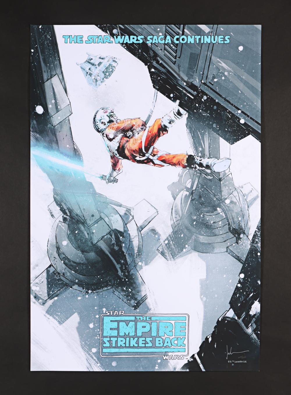 STAR WARS: THE EMPIRE STRIKES BACK (1980) - Signed and Hand-Numbered Limited Edition Print by Jock, 2018 sold by Propstore London, lot 348 — auction record photograph