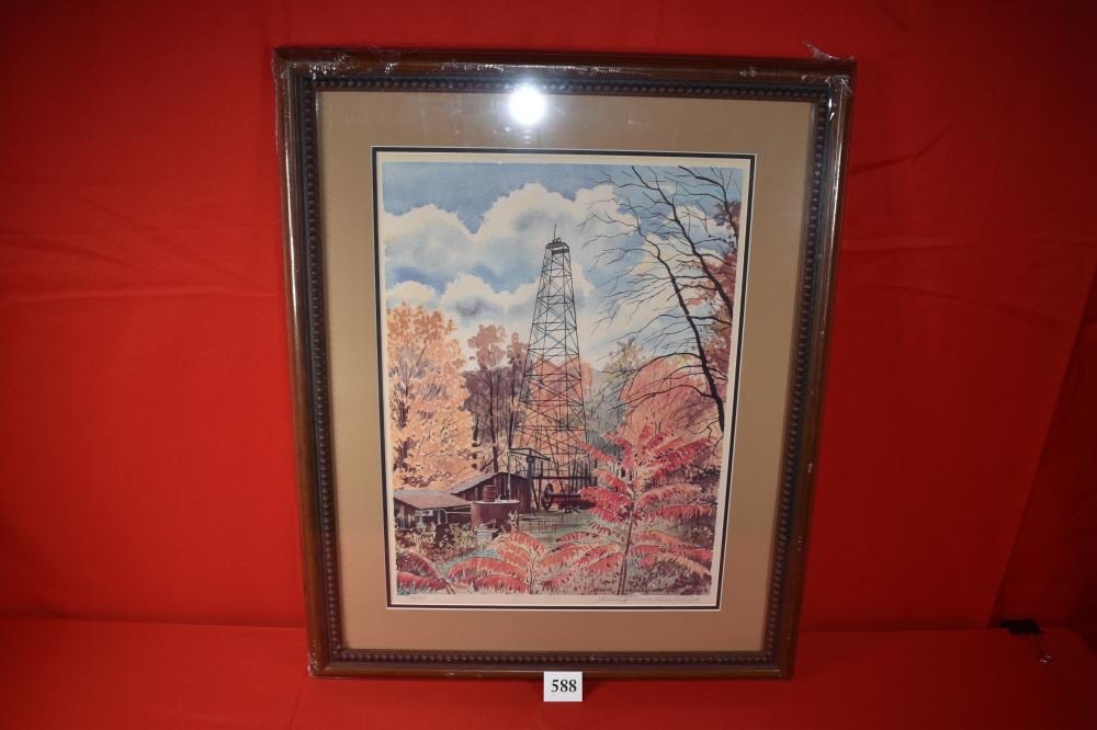 Leland McClelland comparable auction result: leland mcclelland 66 200 painting of oil well