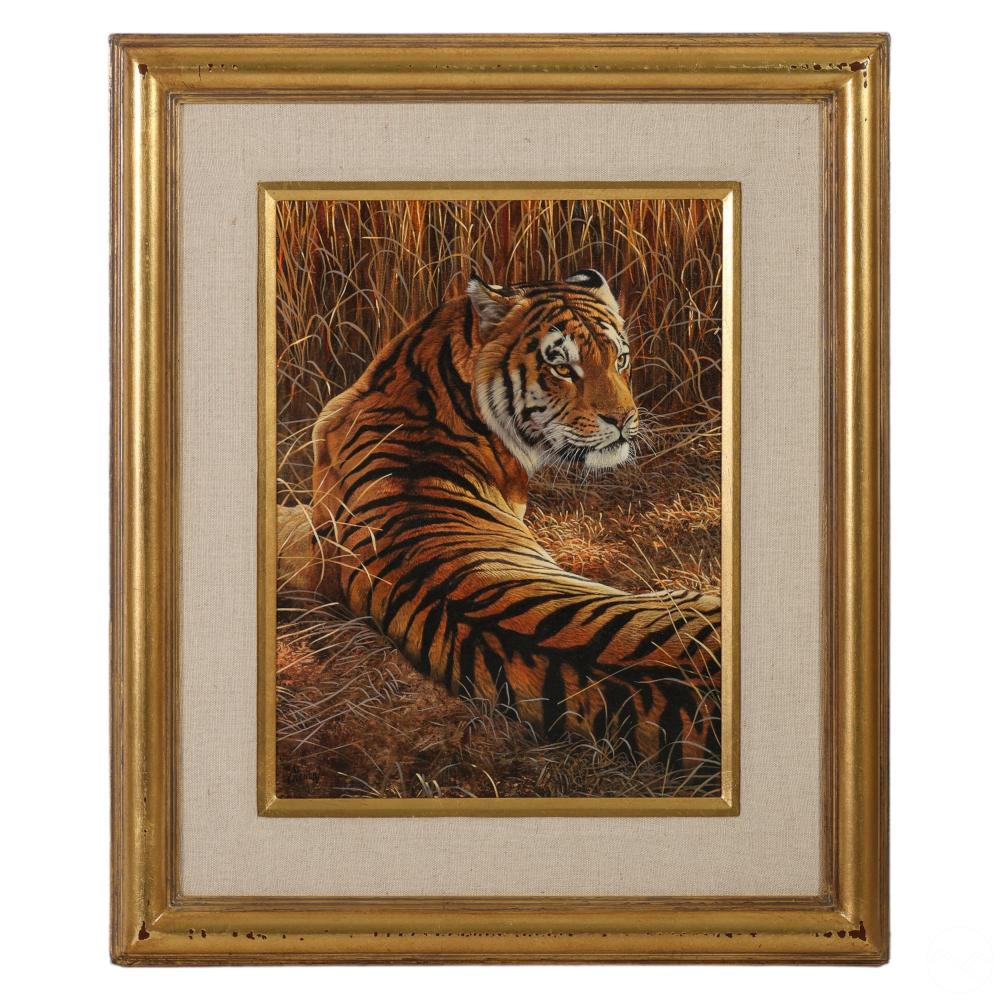 al agnew b 1952 photo realist tiger oil painting · Hill Auction Gallery · 2024-05-29 Al Agnew comparable auction result: al agnew b 1952 photo realist tiger oil painting