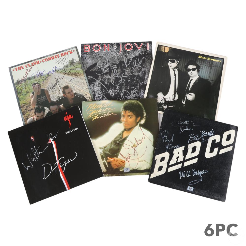 Collection of Six SIGNED Vintage LP Vinyl Records sold by Hill Auction Gallery, lot 157 — auction record photograph