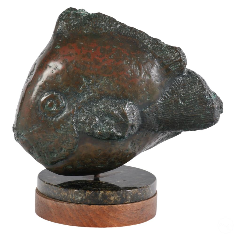 Anita Huffington comparable auction result: anita huffington b 1934 modern bronze fish statue