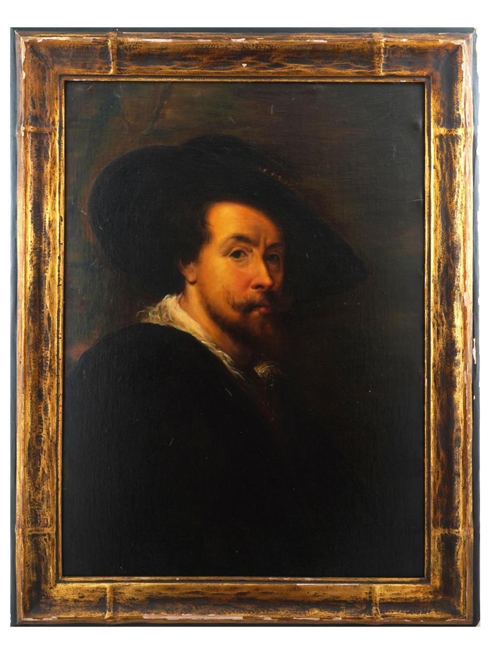 SELF PORTRAIT OIL PAINTING AFTER PETER PAUL RUBENS sold by Antique Arena Inc, lot 101 — auction record photograph