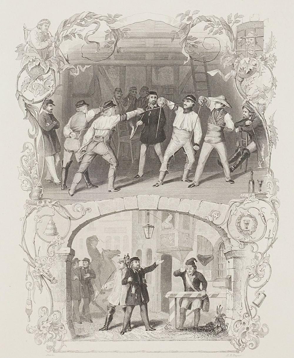 Albert Henry Payne comparable auction result: albert henry payne 1812 1902 students life in germany the duellist