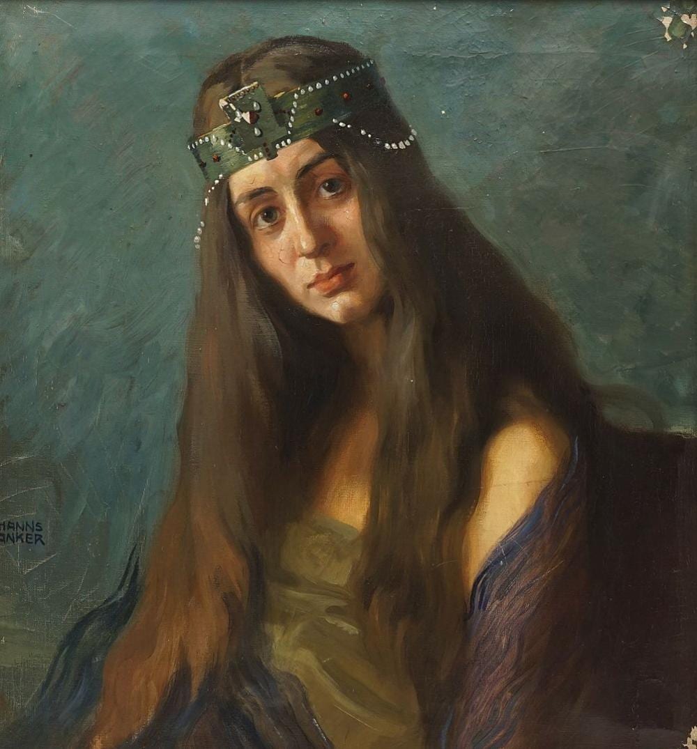Hanns Anker comparable auction result: hanns anker 1873 1950 woman in norman style