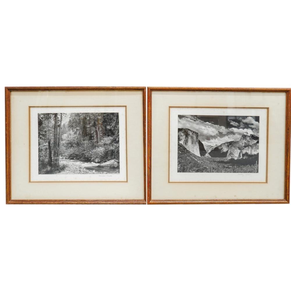 Alan Ross comparable auction result: 2 pc ansel adams american 1902 special edition photographs by alan ross